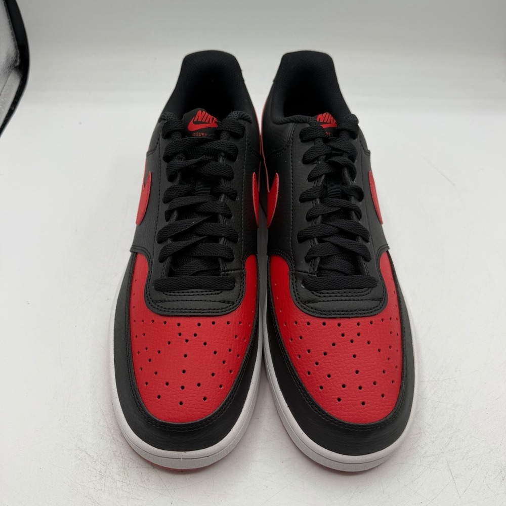 Nike Court Vision Low Next Nature NN Shoes Mens Sz 11.5 Black/Red FJ0685-010 - Picture 5 of 11